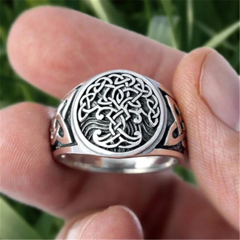 Vintage Gothic Lucifer Satan Signet Ring Fashion Punk Stainless Steel Seal Ring Men and Women Pagan Party Jewelry Gift Wholesale