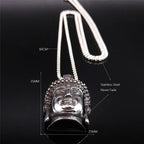 Buddhist Stainless Steel Pendant Necklace