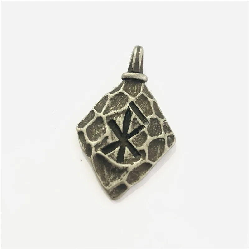Viking Vegvisir Rune Compass Pendant — Stainless Steel