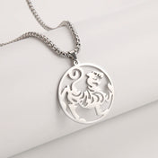 Chinese Mythical Totem Beast Symbol Pendant Necklace Men Talisman Animal Necklace Stainless Steel Amulet Jewelry Gift