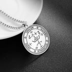 COOLTIME Supernatural Amulet Men Pendant Necklace Stainless Steel Archangel Michael Raphael Uriel Gabrie Angel Talisman