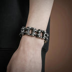 22/24CM Long 21MM Wide Bracelet Men Rock And Roll Motorcycle Chain Men's Bracelets Heavy Stainless Steel Bangles Biker
