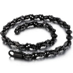 11MM Thick Black Stainless Steel Chains Necklaces for Man 63CM 24.8" Heavy Metal Link Chain Necklace For Men Mens