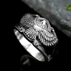 Stainless Steel Men Animal Rings Flying Eagle Punk Rock Personality for Male Boyfriend Jewelry Creativity Gift Anel Wholesale