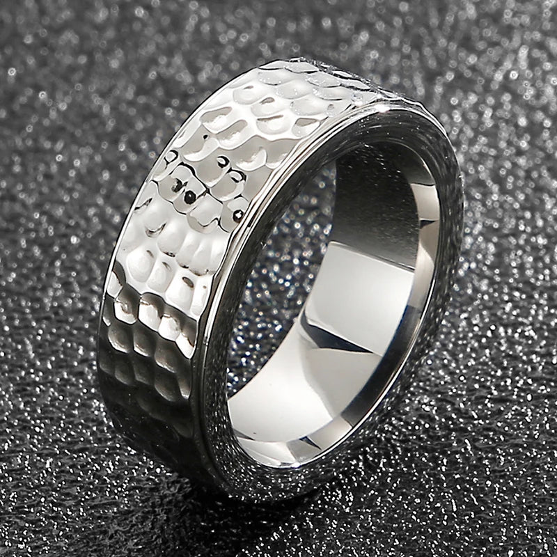 Solid 316L Stainless Steel Men's Finger Rings Stainless Ring For Men Women Size 7-13 Vintage Male Charm Jewelry Wedding