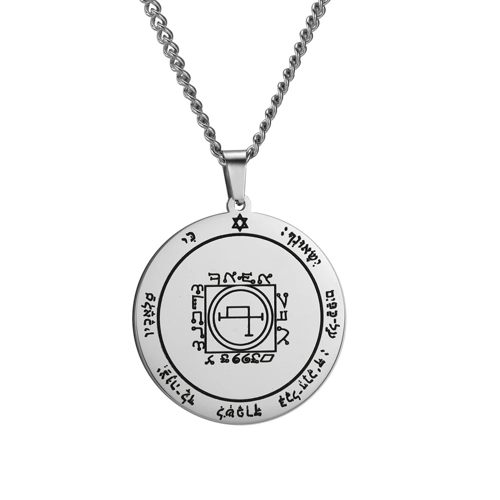Key of Solomon Pentacle Pendant — Stainless Steel