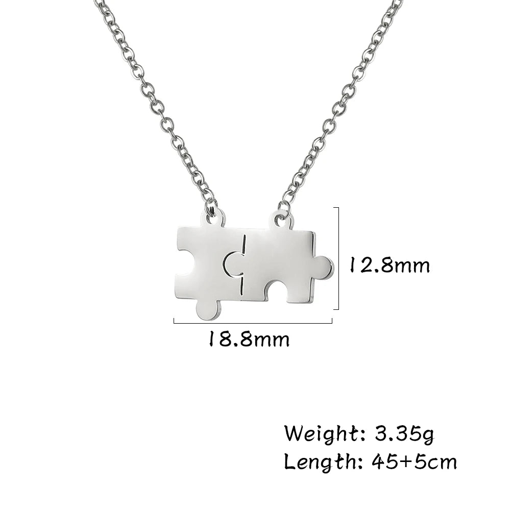 My Shape Lightning Necklaces For Women Tooth Mountain Heart Stainless Steel Necklace Choker Fashion Jewelry Gifts For friend