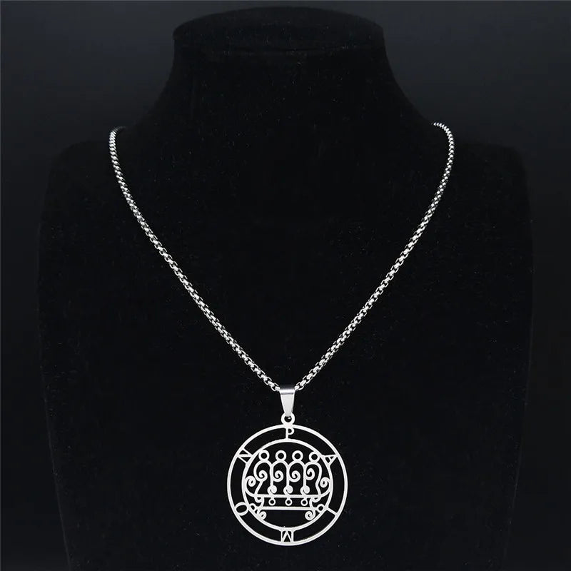 Sigil Lucifer Paimon Pendant Necklace — Stainless Steel