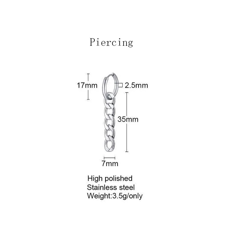 Spike Single Huggie Earrings — Stainless Steel