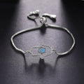 Iced Out Evil Eye Hamsa Hand of Fatima Necklace — Copper Alloy
