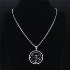 Demon Seal Vual Pendant — Silver Stainless