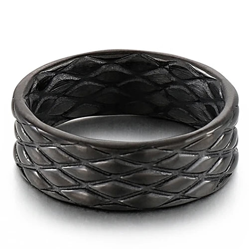 Vintage Stainless Steel Ring For Men Women Men's Finger Rings Gold Color Engraveable Wedding Band Man Titanium Rocker