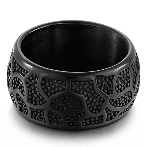 Vintage Stainless Steel Ring For Men Women Men's Finger Rings Gold Color Engraveable Wedding Band Man Titanium Rocker