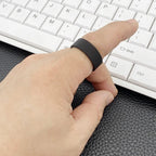 Hot sale width 8MM stainless steel gold black color mesh finger ring fashion jewelry for men and women Size 7-10# drop