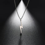 Skyrim 2026 Fashion Lightning Pendant Necklace for Women Stainless Steel Cool Choker Chain Jewelry Gifts