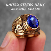 Iced Out Rhinestone Ring — Stainless Steel Band