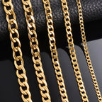 Flat Curb Chain Necklace 9.5mm — Stainless Steel
