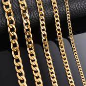 Flat Curb Chain Necklace 9.5mm — Stainless Steel