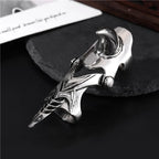 Gothic Punk Knuckle Ring Retro Rhino Gothic Scroll Armor Knuckle Metal Full Ring Cool Ring Men Boyfriend Gift Fine Jewlery