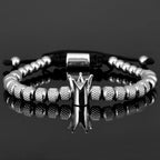 Luxury Crown Men Bracelet 316L Stainless Steel Bracelet Banlge Titanium Steel Gold Color Bracelet Adjust Size Men