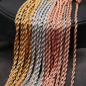 Rose Gold Chain Necklace — Stainless Steel 3MM