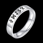 Odin Norse Rune Couple Ring — Stainless Steel