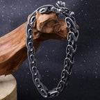 Gothic Stainless Steel Men's Dragon Head Chain Bracelets Vintage Chromme Bracelet Man Jewellery Gifts For Boyfriend