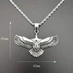 Trendy Eagle Pendant Silver 925 Men Necklace Retro Punk Style Flying Eagle Choker Necklace Male Party Accessories Boyfriend Gift