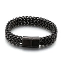 Men's 316L Stainless Steel Wrist Bracelet Man On Hand Chain Bracelets For Men Logo & Name & Date Engraved Male Jewelry