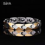 Men Fashion Bracelets High Polished Tungsten Male Jewelry Personalized with Healing Magnet Customized
