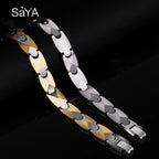 Men Fashion Bracelets High Polished Tungsten Male Jewelry Personalized with Healing Magnet Customized