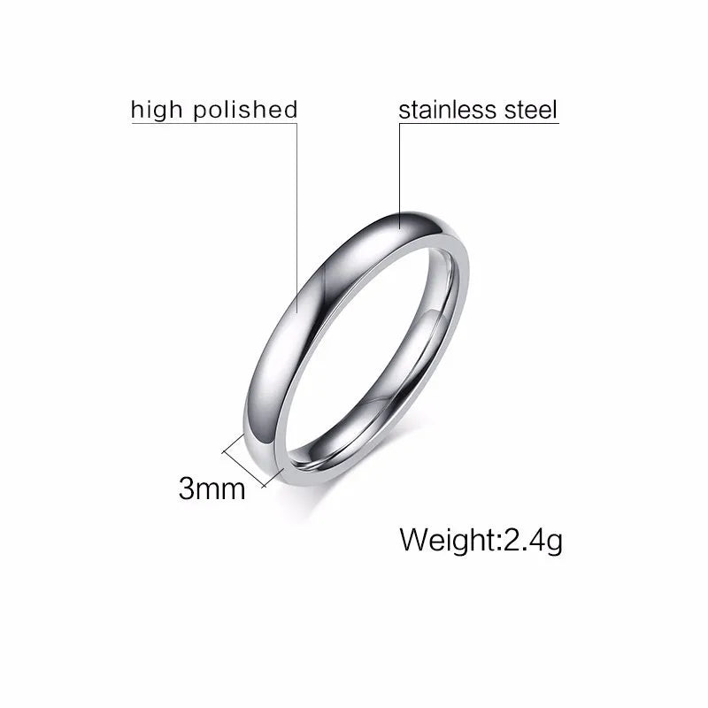 Minimal Dome Ring — Stainless Steel