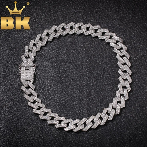20MM Iced Out Cuban Chain Necklace — 3-Row CZ