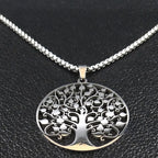 Tree of Life Pendant Necklace — Stainless Steel