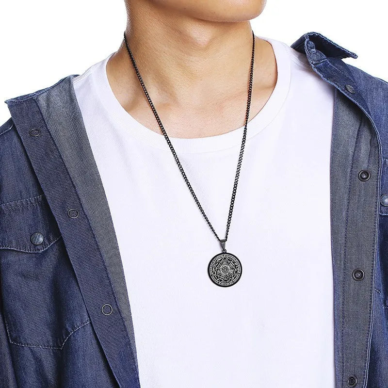 Seven Archangels Seal Talisman Angel Jewelry Magic Pendant Occult Necklace Gabriel Zadkiel Samael Raphael Stainless
