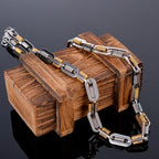 Black Choker Necklace Men Never Fade Gold Color 316L Stainless Steel 55CM Mens Long Chain Necklace Best Friends Boys