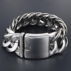Massive Metal Bikers Jewelry 33MM Stainless Steel Curb Chain Bracelets For Man Men's Bracelets Bangles Gift For Husband