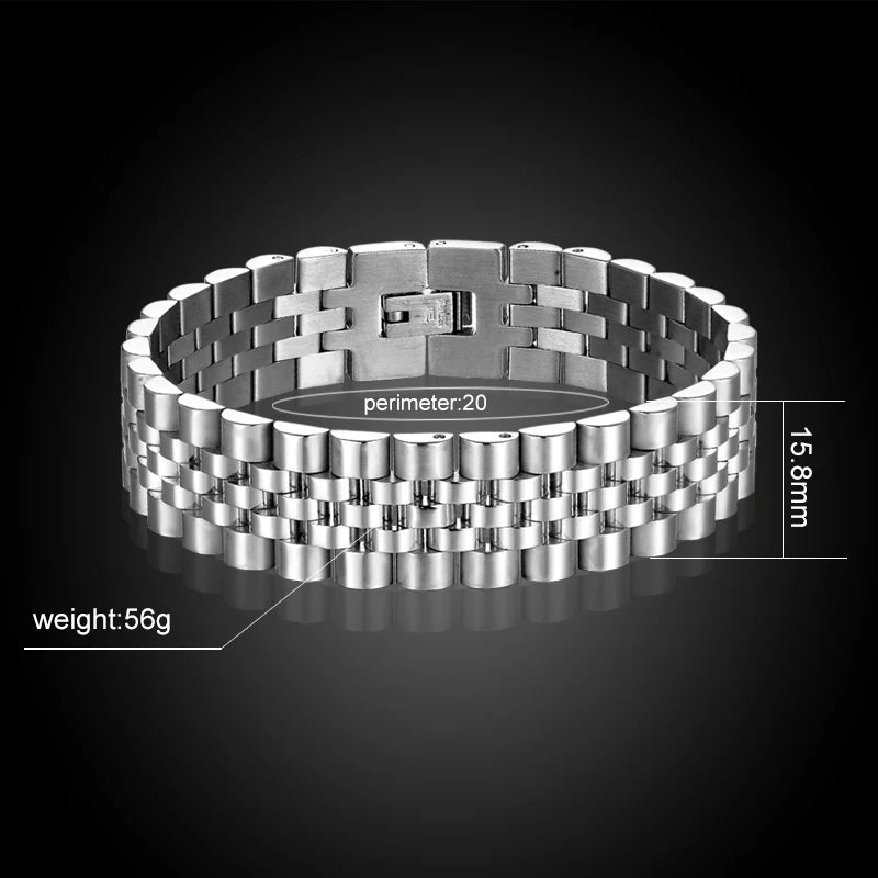 Personality Stainless Steel Chain Bracelet Men's Unique Classic Motorcycle Rider Punk Wind Bracelet Boy Fashion Christmas Gift