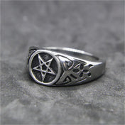 Pentagram Ring Band for Men and Women — 316L Stainless Steel