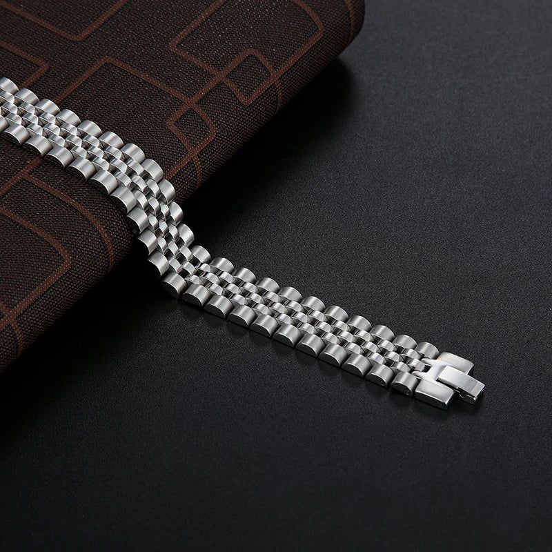 Personality Stainless Steel Chain Bracelet Men's Unique Classic Motorcycle Rider Punk Wind Bracelet Boy Fashion Christmas Gift