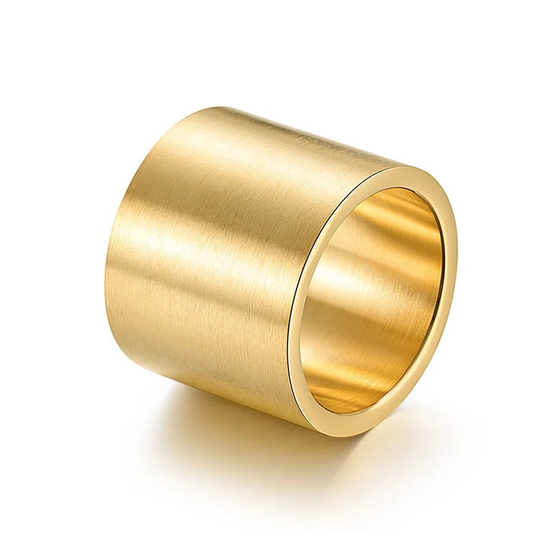 19MM Wide Vintage Thumb Ring — Stainless Steel