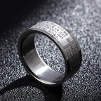 English Titanium Steel Christian Cross Bible Ring for Men and Women Personalized Ring Customize Ring Engraved Ring