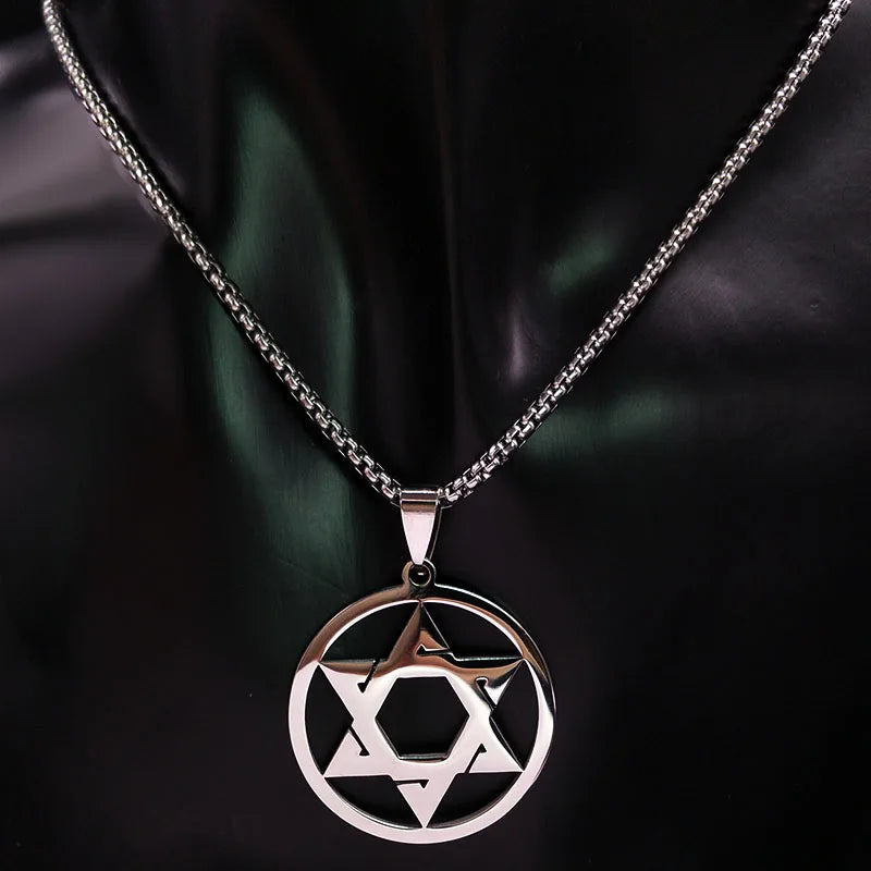 Pentagram Pendant Necklace — Gold Stainless Steel