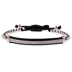 2020 Classic Luxury CZ Black Zircon Long Tubes&4MM Copper Beads Macrame Men Bracelets&Bangles For Women Jewelry Bileklik