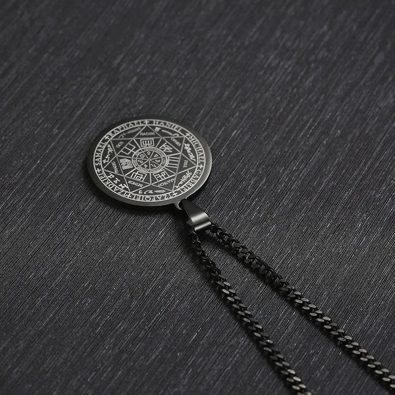 Seven Archangels Seal Talisman Angel Jewelry Magic Pendant Occult Necklace Gabriel Zadkiel Samael Raphael Stainless