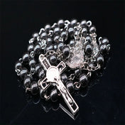 New Rosary 6mm hematite mineral Rosary necklace hematite Rosary chain jewelry with hematite beads
