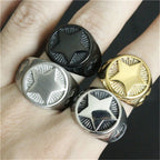 Four Color Star Party Band Ring — Stainless Steel