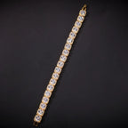 Iced Out Geometric Square CZ Tennis Chain Bracelet 10mm