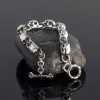 Solid Stainless Steel Men's Bracelets Punk & Hippe's 9MM Skulls Ghost Chain Bracelet Man Masculine Halloween Jewelry