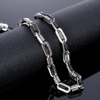 Black Choker Necklace Men Never Fade Gold Color 316L Stainless Steel 55CM Mens Long Chain Necklace Best Friends Boys